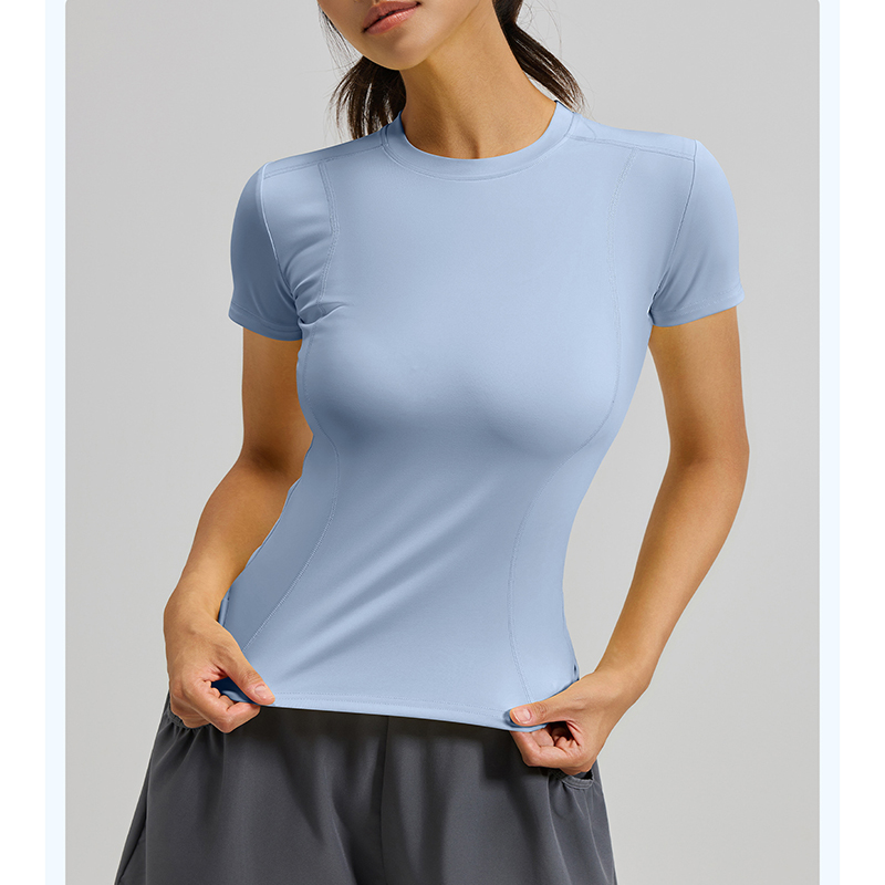 T Shirt Tight Fit - Damska koszulka do jogi slim fit,